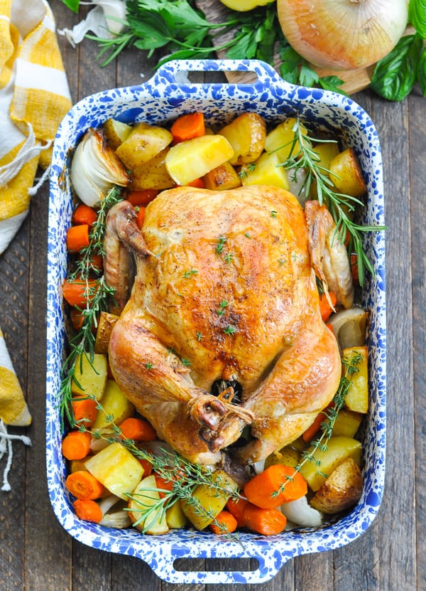 Roast chicken vegetables